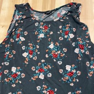 Torrid long floral tunic/tank GUC